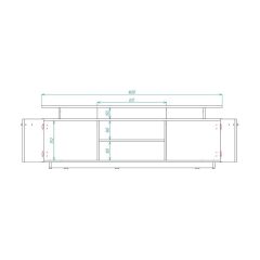 Александрия Тумба под ТВ (ЛДСП венге/белый бриллиант) в Тюмени - tumen.mebel24.online | фото 2