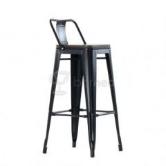 Барный стул N-238 Tolix Wood style Черный в Тюмени - tumen.mebel24.online | фото