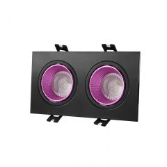 DK3072-BK+PI Встраиваемый светильник, IP 20, 10 Вт, GU5.3, LED, черный/розовый, пластик в Тюмени - tumen.mebel24.online | фото