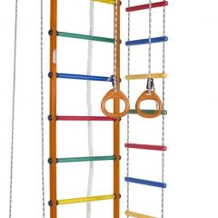 ДСК Атлант оранжевый радуга: турник, кольца, канат, трапеция, веревочная лестница в Тюмени - tumen.mebel24.online | фото 1