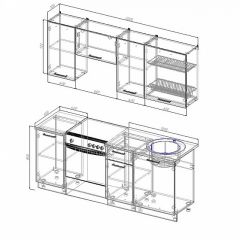 Кухонный гарнитур Лофт 2000 (Стол. 26мм) в Тюмени - tumen.mebel24.online | фото 2