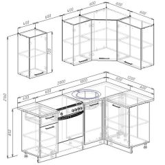 Кухонный гарнитур угловой Жемчуг 2000х1200 (Стол. 26мм) в Тюмени - tumen.mebel24.online | фото 2