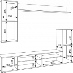 Гостиная Альфа (Белый/Белый глянец) в Тюмени - tumen.mebel24.online | фото 5