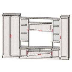 Гостиная ПРАГА-1 Анкор белый в Тюмени - tumen.mebel24.online | фото 2