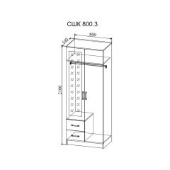 СОФИ Гостиная (модульная) дуб сонома/белый глянец в Тюмени - tumen.mebel24.online | фото 20