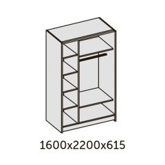 ИННЭС-5 Шкаф-купе 2-х дв. 1600 (2дв. Ф1 - венге) в Тюмени - tumen.mebel24.online | фото 2