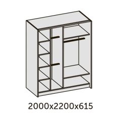 ИННЭС-5 Шкаф-купе 2-х дв. 2000 (2дв. Ф4 - венге вставка зеркало) в Тюмени - tumen.mebel24.online | фото 2