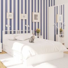 Камелия спальня № 7 Кровать 900 + Стол косметический + Зеркало + Комод, цвет белый, сп.м. 900х2000 мм., б/м, основание есть в Тюмени - tumen.mebel24.online | фото 5