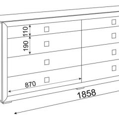 Комод большой Глэдис М27 (ЯШС/Белый) в Тюмени - tumen.mebel24.online | фото 2