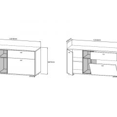 ЛАНС Комод К101 (дуб бунратти/белый) в Тюмени - tumen.mebel24.online | фото 2