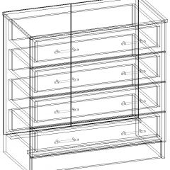 СОФИЯ Комод К800 (венге/дуб белфорт) в Тюмени - tumen.mebel24.online | фото 3