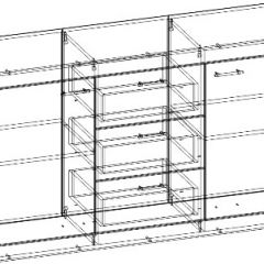 СОНАТА КС-1500 Комод (Дуб сонома/Белый глянец) в Тюмени - tumen.mebel24.online | фото 2