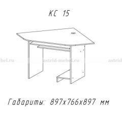 Компьютерный стол №15 (Анкор темный) в Тюмени - tumen.mebel24.online | фото