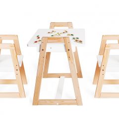 Комплект детской мебели стол и  два стула Я САМ "Лофт-Дуо" (Белый) в Тюмени - tumen.mebel24.online | фото