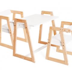 Комплект детской мебели стол и  два стула Я САМ "Лофт-Дуо" (Белый) в Тюмени - tumen.mebel24.online | фото 2