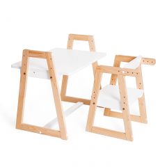 Комплект детской мебели стол и  два стула Я САМ "Лофт-Дуо" (Белый) в Тюмени - tumen.mebel24.online | фото 7
