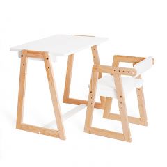 Комплект детской мебели стол и  два стула Я САМ "Лофт-Дуо" (Белый) в Тюмени - tumen.mebel24.online | фото 8