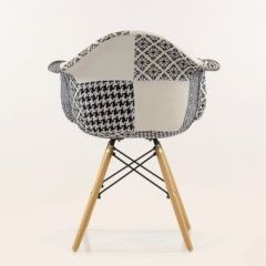 Кресло Barneo N-14 Patchwork черно-белый в Тюмени - tumen.mebel24.online | фото 4