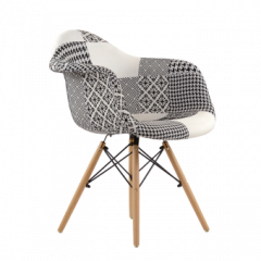 Кресло Barneo N-14 Patchwork черно-белый в Тюмени - tumen.mebel24.online | фото