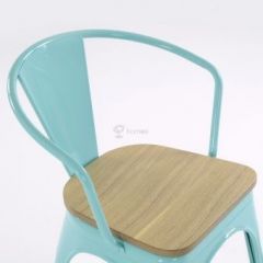 Кресло Barneo N-245 Tolix style Wood  (RAL6027 бирюзовый) в Тюмени - tumen.mebel24.online | фото 3