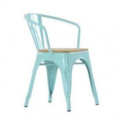 Кресло Barneo N-245 Tolix style Wood  (RAL6027 бирюзовый) в Тюмени - tumen.mebel24.online | фото 4