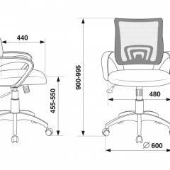 Кресло Бюрократ CH-695N/R/TW-11 красный TW-35N черный TW-11 в Тюмени - tumen.mebel24.online | фото 3