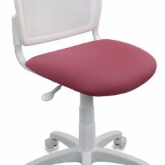 Кресло детское Бюрократ CH-W296NX/26-31 белый TW-15 розовый 26-31 в Тюмени - tumen.mebel24.online | фото