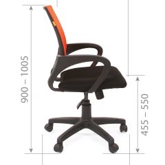 Кресло для оператора CHAIRMAN 696 black (ткань TW-11/сетка TW-34) в Тюмени - tumen.mebel24.online | фото 5