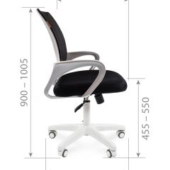 Кресло для оператора CHAIRMAN 696 white (ткань TW-10/сетка TW-05) в Тюмени - tumen.mebel24.online | фото 7