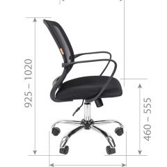 Кресло для оператора CHAIRMAN 698 хром (ткань TW 16/сетка TW 66) в Тюмени - tumen.mebel24.online | фото 7
