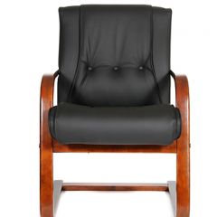 Кресло для посетителя CHAIRMAN  653 V (Кожа) Черное в Тюмени - tumen.mebel24.online | фото 2
