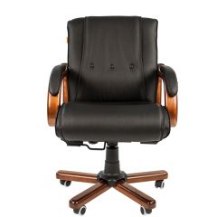 Кресло для руководителя CHAIRMAN  653 М (Кожа) Черное в Тюмени - tumen.mebel24.online | фото 2