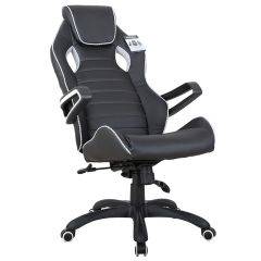 Кресло компьютерное BRABIX Techno Pro GM-003 (экокожа черное/серое, вставки серые) 531814 в Тюмени - tumen.mebel24.online | фото 4
