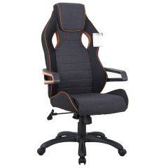 Кресло компьютерное BRABIX Techno Pro GM-003 (ткань черное/серое, вставки оранжевые) 531813 в Тюмени - tumen.mebel24.online | фото