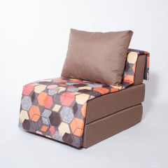 Кресло-кровать бескаркасное Харви (коричневый-геометрия браун) в Тюмени - tumen.mebel24.online | фото