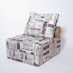 Кресло-кровать-пуф бескаркасное Прайм (Газета) в Тюмени - tumen.mebel24.online | фото 1