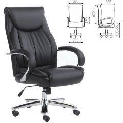 Кресло офисное BRABIX "Advance EX-575" (хром/экокожа/черное) 531825 в Тюмени - tumen.mebel24.online | фото