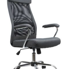 Кресло офисное BRABIX "Flight EX-540" (хром, ткань, сетка, серое) 531848 в Тюмени - tumen.mebel24.online | фото