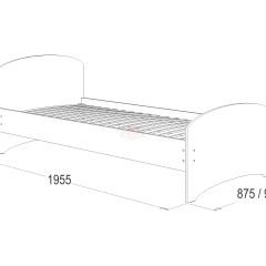 Кровать-4 одинарная (800*1900) в Тюмени - tumen.mebel24.online | фото 2