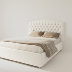 Кровать Берлин без основания 1600 (экокожа белая) в Тюмени - tumen.mebel24.online | фото