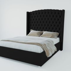 Кровать Берлин ЛЮКС с ПМ 1600 (экокожа кольт ч) в Тюмени - tumen.mebel24.online | фото 2