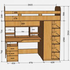 Кровать-чердак Аракс в Тюмени - tumen.mebel24.online | фото 4