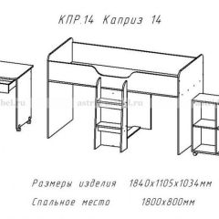 КАПРИЗ-14 Кровать 800 двухъярусная без рисунка в Тюмени - tumen.mebel24.online | фото 2