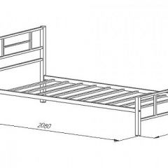 Кровать металлическая "Кадис 900х1900" Слоновая кость в Тюмени - tumen.mebel24.online | фото 2