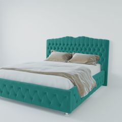 Кровать Нягань с ПМ 1800 (велюр бирюзовый) в Тюмени - tumen.mebel24.online | фото 2