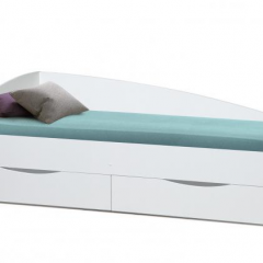 Кровать одинарная "Фея - 3" асимметричная 1900х800 (белая) в Тюмени - tumen.mebel24.online | фото