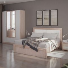 Кровать 1.6 Глэдис М31 с настилом и мягкой частью (ЯШС/Белый) в Тюмени - tumen.mebel24.online | фото 4