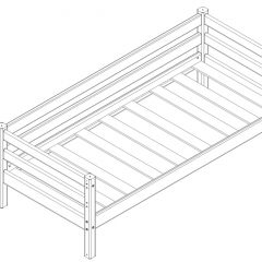 Кровать с задней защитой Соня (Вариант 2) в Тюмени - tumen.mebel24.online | фото 2