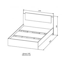 СОФИ СКР1400.1Кровать 1400 в Тюмени - tumen.mebel24.online | фото 2