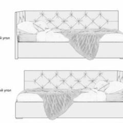 Кровать угловая Лэсли интерьерная +основание (120х200) в Тюмени - tumen.mebel24.online | фото 2